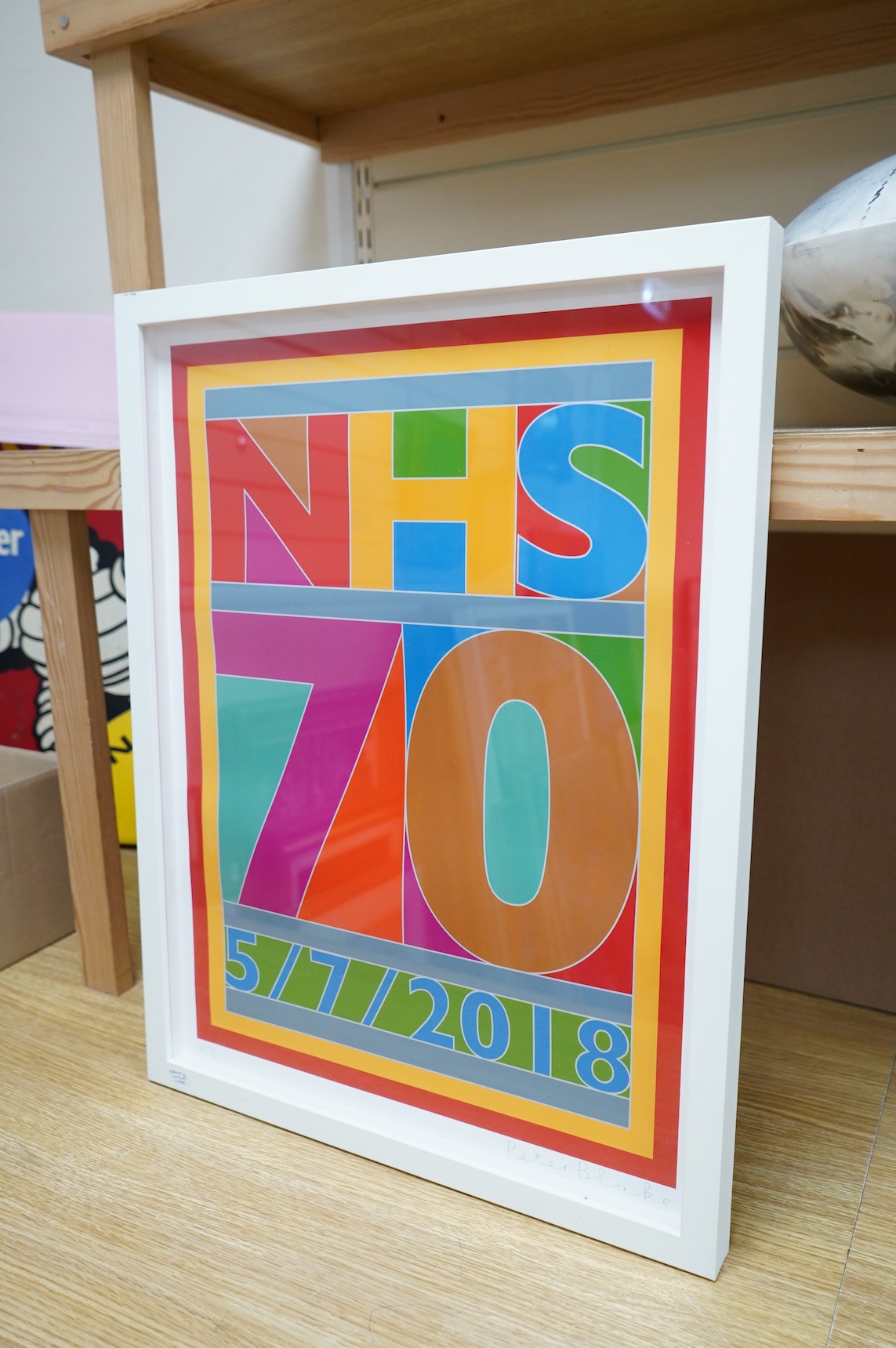 Peter Bake CBE RDI RA (b.1932), ‘NHS 70’, signed in pencil and limited edition 18/70, pop art screen print, 52 x 39cm